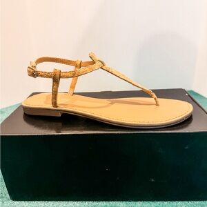 NIB J.Crew Cork T-Strap Sandals